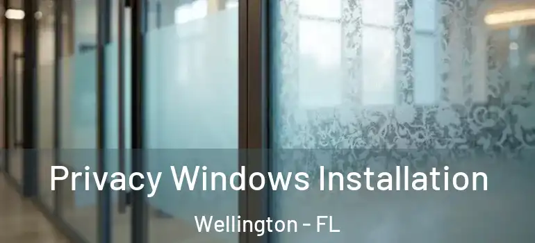  Privacy Windows Installation Wellington - FL